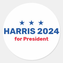 Sticker Rond Kamala Harris Pour Président 2024