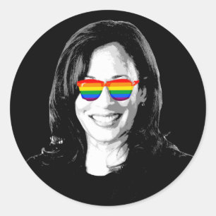 Sticker Rond Kamala Harris Pride