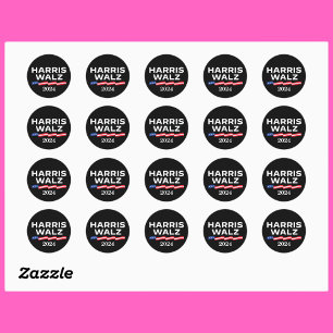 Sticker Rond Kamala Harris Walz 2024