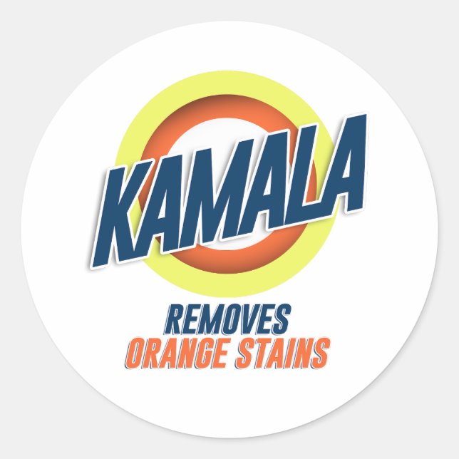 Sticker Rond Kamala supprime les rideaux orange (Devant)