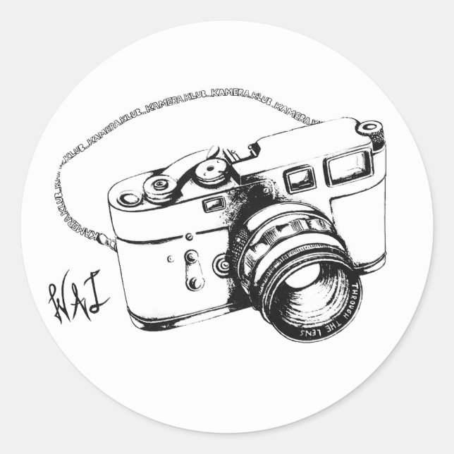 Sticker Rond Kamera Klub (Stickers) (Devant)