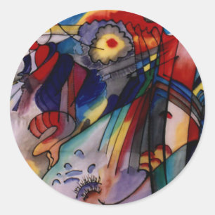 Sticker Rond Kandinsky 1913 Peinture Abstraite
