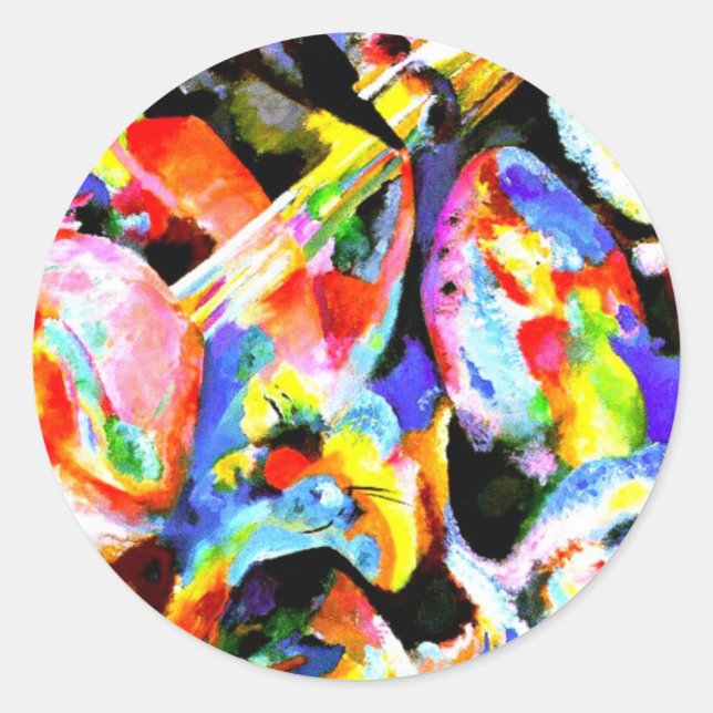 Sticker Rond Kandinsky - Inondation Improvisation (Devant)