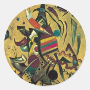 Sticker Rond Kandinsky Points Peinture en toile Abstraite
