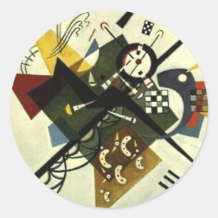 Sticker Rond Kandinsky Sur White II