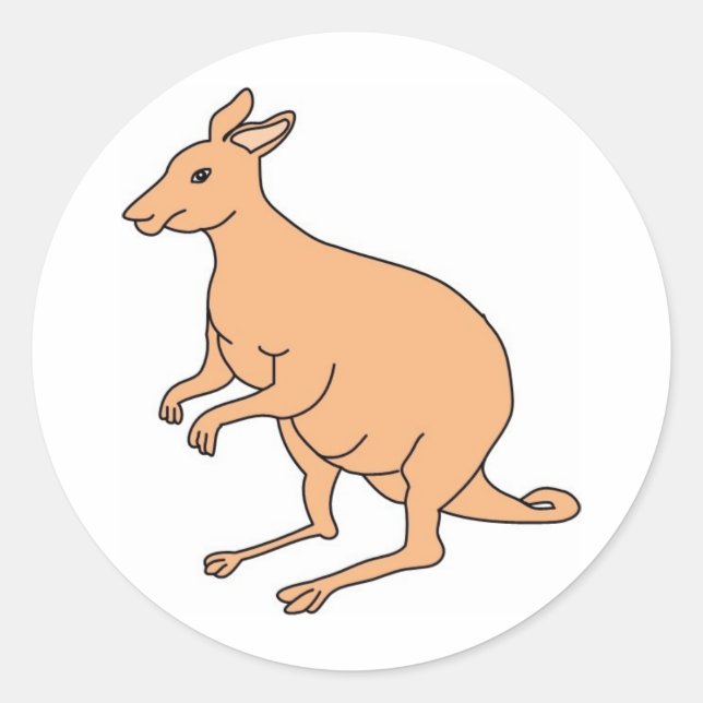 Sticker Rond Kangaroo (Devant)