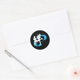 Sticker Rond Kanji Kizuna/Bond Japanese Calligraphy
