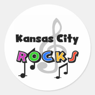 Sticker Rond Kansas City Rocks