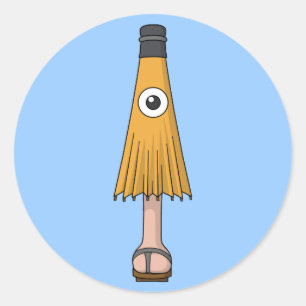Sticker Rond Karakasa-obake (Fantôme des parapluies)