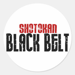 Sticker Rond Karaté de ceinture noire de Shotokan