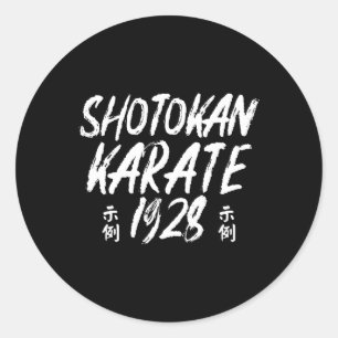 Sticker Rond Karate de Shotokan 1928 Histoire des arts martiaux