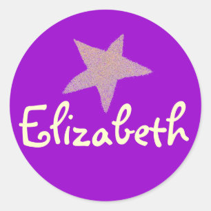 Sticker Rond Karate Kat étoile violet ID—pour personnaliser