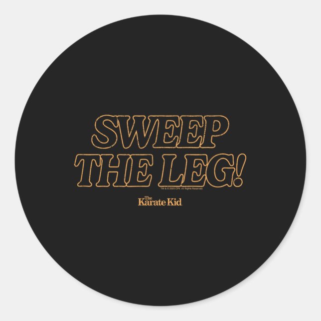 Sticker Rond Karate Kid - Balayer La Jambe (Devant)