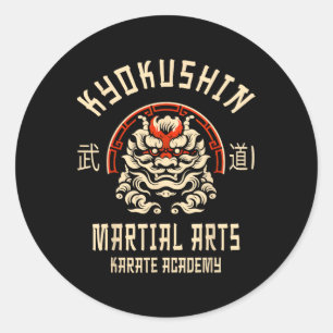 Sticker Rond Karaté Kyokushin arts martiaux japonais 