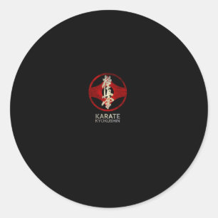 Sticker Rond Karate Kyokushin Sweat - shirt à capuche de bascul