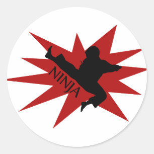 Sticker Rond Karaté Ninja