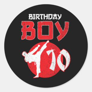Sticker Rond Karate Taekwondo 10 ans Anniversaire Martial Art