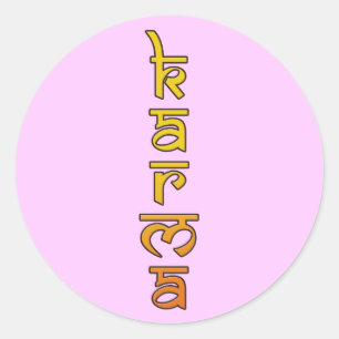 Sticker Rond karma - jaune