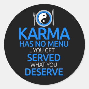 Sticker Rond Karma N'A Pas De Menu... Yin Yang Graphic