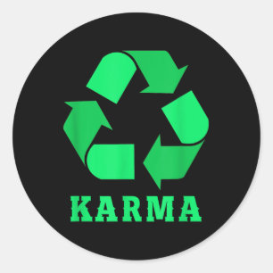 Sticker Rond Karma Recyclage De l'environnement Protection Clim