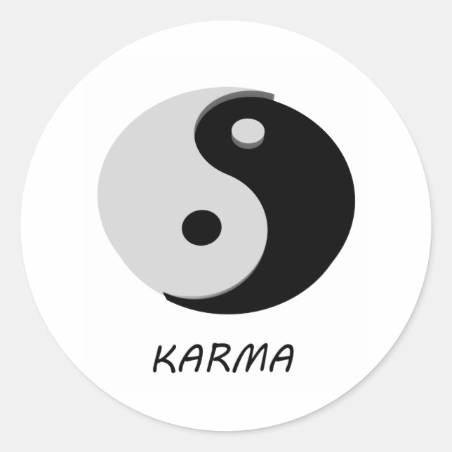 Sticker Rond Karma Ying Yang (Devant)