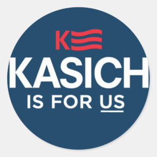 Sticker Rond Kasich est pour nous Logo