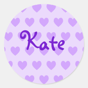 Sticker Rond Kate en violet