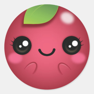 Sticker Rond Kawaii Cranberry