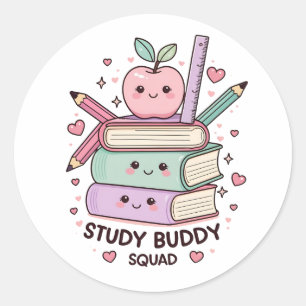 Sticker Rond Kawaii Etude Buddy Squad Fournitures scolaires