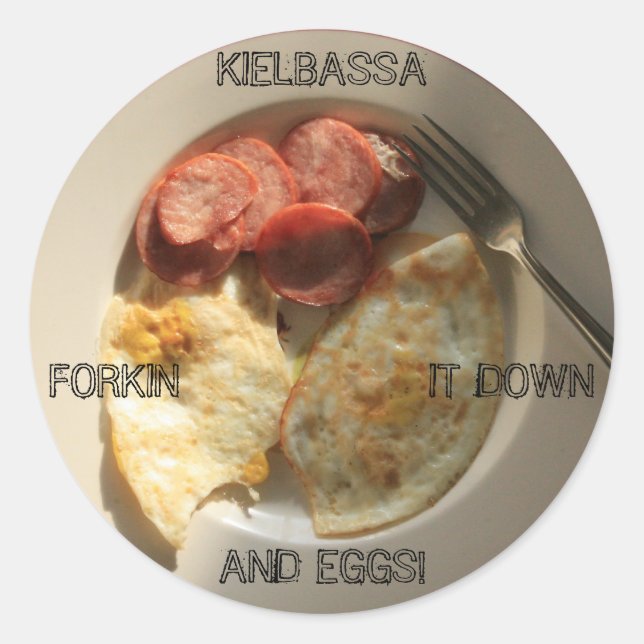 STICKER ROND KAY PASA, KIELBASSA ? (Devant)