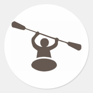 Sticker Rond Kayak