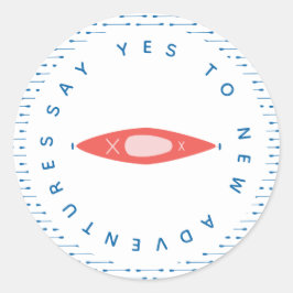 Sticker Rond Kayak Adventure
