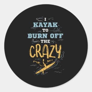 Sticker Rond Kayak Kayaker