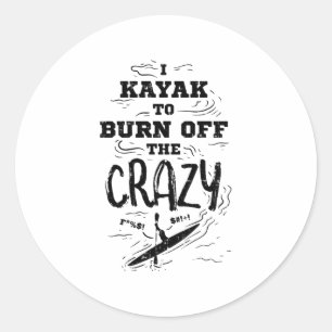 Sticker Rond Kayak Kayaker