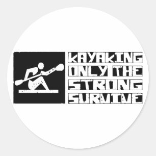 Sticker Rond Kayak Survive