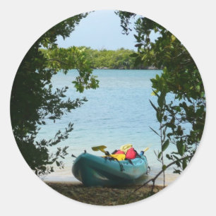 Sticker Rond Kayaking aux îles Virgin
