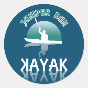 Sticker Rond Kayaking Juniper Run - Kayak
