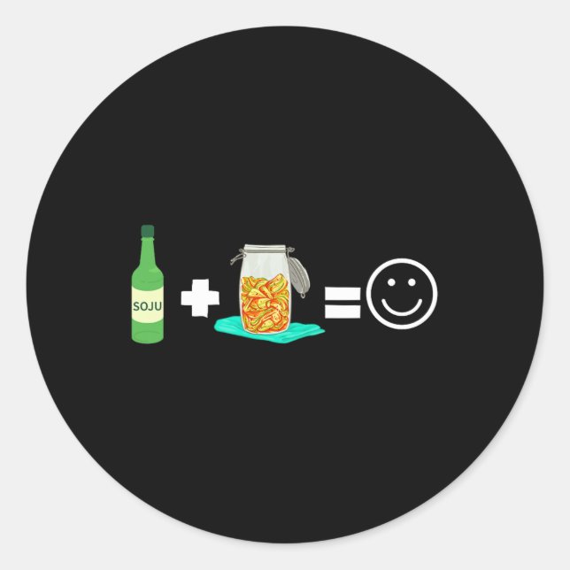 Sticker Rond Kbbq Korean Bbq Kimchi Ramen 1 (Devant)
