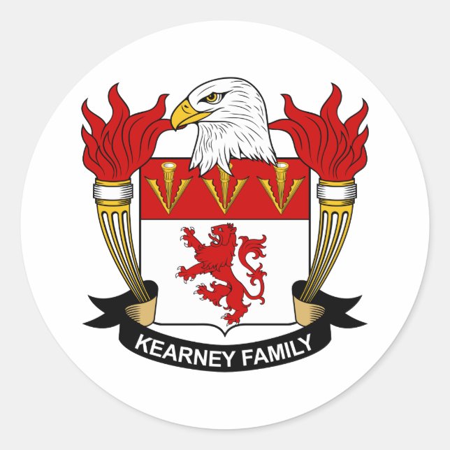 Sticker Rond Kearney Family Crest (Devant)