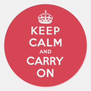 Sticker Rond Keep Calm and Carry