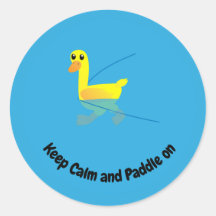 Keep Calm and Paddle On Cute Motivational Ducks