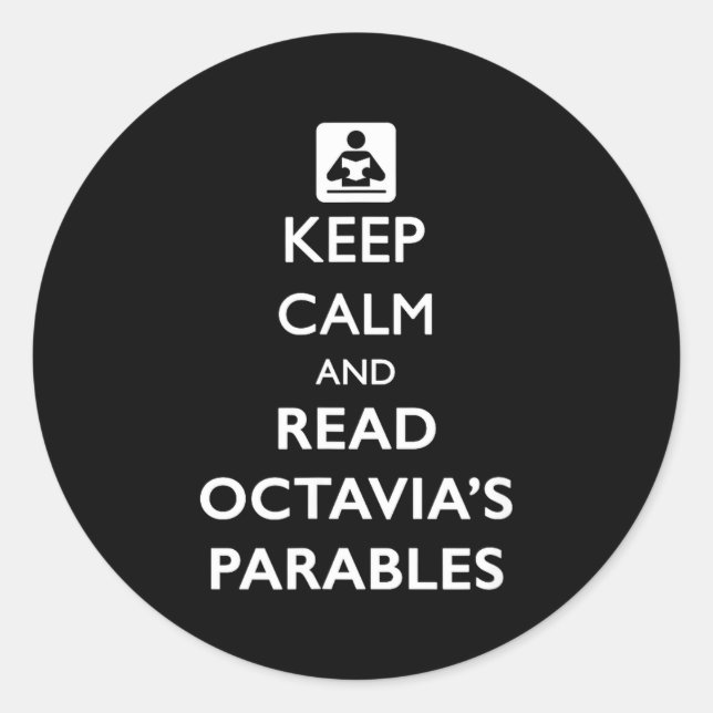 Sticker Rond Keep Calm And Read Parables  (Devant)