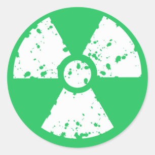 Sticker Rond Kelly déchets toxiques verts