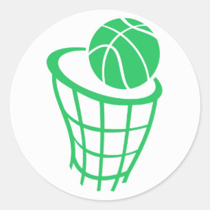 Sticker Rond Kelly Green Basket