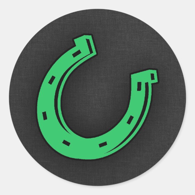 Sticker Rond Kelly Green Horseshoe (Devant)