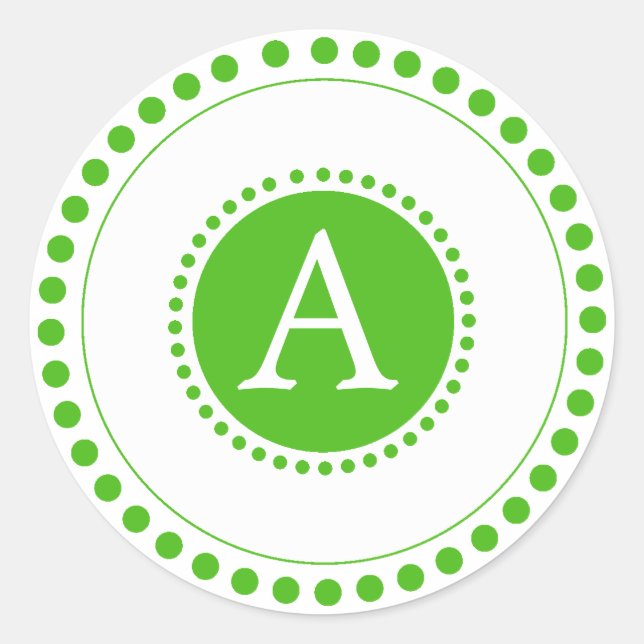 Sticker Rond Kelly Green -Phoques d'enveloppe personnalisée (Devant)