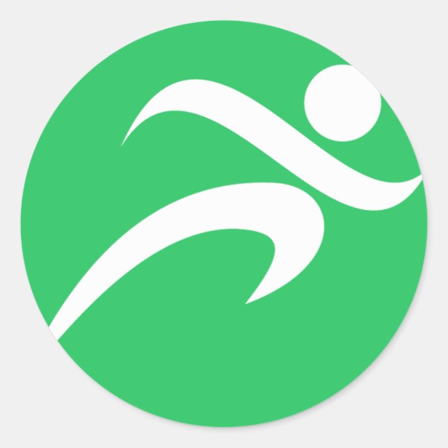 Sticker Rond Kelly Green Running (Devant)