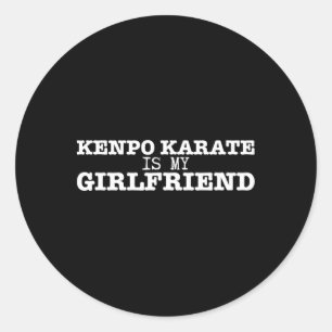 Sticker Rond Kenpo Karate Est Ma Fille Amusante Américaine Kenp