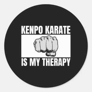 Sticker Rond Kenpo Karate Est Ma Thérapie Drôle Américain Kenpo