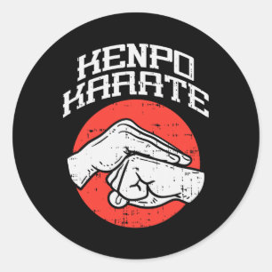 Sticker Rond Kenpo Karate Salutation Kempo Arts martiaux Hommes